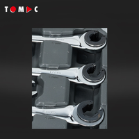 TOMAC Jeu de clés à cliquet professionnelles 12 pièces-Kit d'outils complet de plomberie et automobile avec BMC
