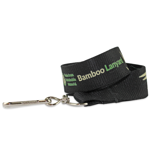 Wholesale New Material Eco Friendly Comfortable Dyeing Biodegradable Neck Strap Bamboo Recycled Fiber Cotton Lanyards