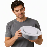 Hotte de ventilation ronde réglable de 5 pouces à surface métallique épaissie et peinture cuite, à prix abordable