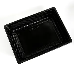 Disposable Black Large Plastic PP Material Modified Atmosphere Packaging Packaging Tray For Meat