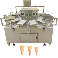 Machine professionnelle de fabrication de gaufres, gaufrier industriel automatique pour cornets de sucre roulés, machine à faire des cornets de crème glacée