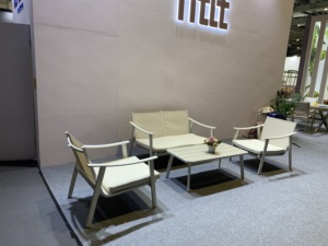 Wholesale Modern Two Seat Outdoor Aluminum Sofa Set with Waterproof <strong>Cushions</strong> and PE Wicker Rattan <strong>Garden</strong> <strong>Furniture</strong> - Product Image 4