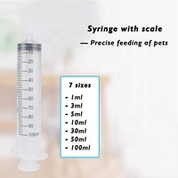 Kit d'allaitement pour animaux de compagnie 50ml, seringue d'alimentation en Silicone pour nouveau-né, chatons, chiots, lapins