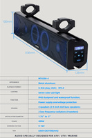 Diskon besar sistem Audio Speaker atap Universal BT/USB/AUX tahan air untuk UTV ATV SSV RV Marine Custom Soundbar kondisi baru