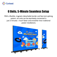 Panel Layar LED Digital P2.5 untuk Poster Indoor, Standee Toko Retail, Layar Video di Atas Stand, Pantalla Ultra Tipis untuk Toko