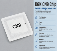 Puce KGK CN9 pour pièces d'imprimante à jet d'encre KGK Cij