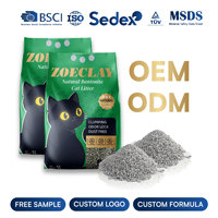 Litière pour chat en bentonite de qualité supérieure, forte absorption, absorption rapide, contrôle des odeurs, OEM, marque privée, fournitures pour animaux de compagnie, sable