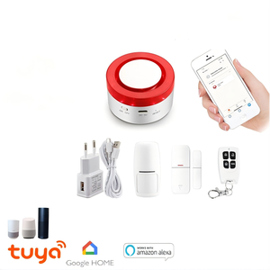 ไซเรนเตือนภัยอัจฉริยะ Tuya WiFi คุณภาพพรีเมียม ควบคุมด้วยเสียง พร้อมไฟ LED กระพริบสีแดง สำหรับใช้ภายในอาคาร รุ่น H1 - Product Image 4