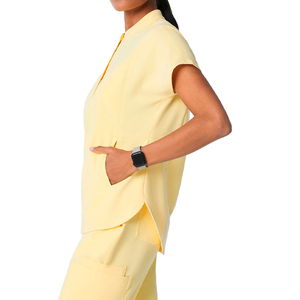 YUHONG Divisa Medica Traspirante ed Elastica per Donne, Camice con Zip e Colletto alla Coreana, Uniforme per Infermieri, Ospedali e Cliniche - Product Image 3