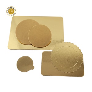 Planche à gâteau ronde et carrée de 22 tailles différentes, en trapèze, de couleur or - Product Image 2