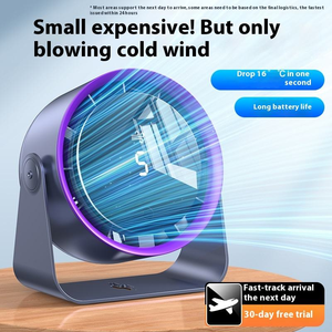 공장 가격 전기 디지털 디스플레이 5단계 속도 조절 USB 테이블 팬 휴대용 미니 벽걸이 선풍기 - Product Image 5