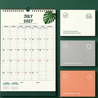Calendrier mural personnalisé 2026-2027 en carton avec logo – Planificateur élégant 2025 pour une organisation et un accrochage faciles