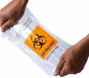 Thị trường Châu Âu rõ ràng Biohazard mẫu túi với Pouch CE đánh dấu Reclosable Kangaroo túi cho y tế & phòng thí nghiệm sử dụng - Product Image 2