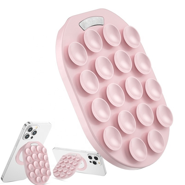 Silicone Mobile Wall Mount Magnetic Suction Cup Cell Phone Holder Flexible Waterproof Support Portrait Landscape Kickstand