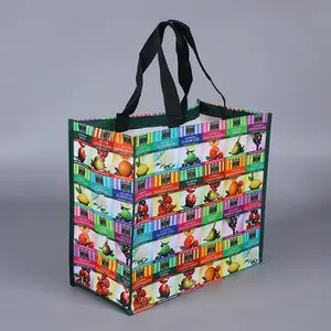 Individual Strong Shoes Clothes Carry Shiny Laminated Pp Woven Reusable Shopping Bag