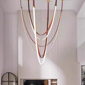 Italian Minimalist Designer Large <b>Chandeliers</b> & Pendant <b>Lights</b> for Villas & Duplexes Living Room & Bar Counter Lighting - Product Image 3