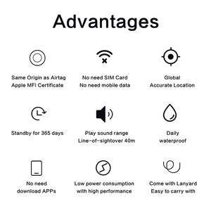 スマートトラッカー＆ロケーターキーファインダーIOS、リモートアイテムファインダービーパータグ、鍵、財布、リモートアイテムの探知 - Product Image 3