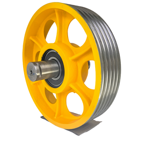 Chi phí thấp u-loại v-loại h-loại thang máy bánh xe theo dõi hướng dẫn ròng rọc với rãnh bánh xe con lăn hướng dẫn cho các bộ phận thang cuốn - Product Image 1