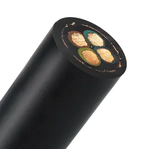 Jhs 3/4 코어 4mm 6mm 10mm 25mm 35mm 플랫 라운드 유연한 고무 잠수정 깊은 우물 물 펌프 케이블