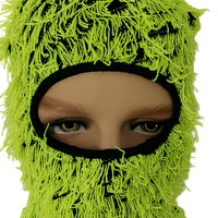 Cagoule tricotée effet vieilli avec logo personnalisé, masque de ski intégral coupe-vent pour sports d'hiver en extérieur, accessoire de tête courant