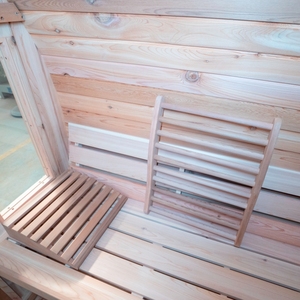 <span class=keywords><strong>Sauna</strong></span> de Barril para Exteriores de Cedro Rojo Occidental para 4 Personas con Vista Panorámica y Estufa de Leña - Product Image 6