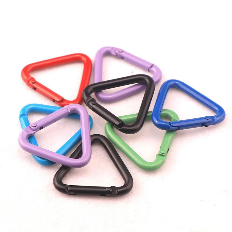 4# Spring Clasps Openable triangle Carabiner Keychain hook Bag Clips Hook