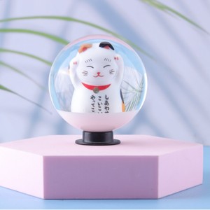 Regalo Creativo de Resina, Bola de Cristal de la <span class=keywords><strong>Suerte</strong></span>, Bola Transparente Decorativa <span class=keywords><strong>con</strong></span> Gato de la <span class=keywords><strong>Suerte</strong></span> para Mesa del Hogar - Product Image 1