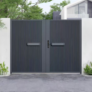 Nouvelle Porte <span class=keywords><strong>de</strong></span> Villa Moderne en Alliage d'Aluminium Écologique et Durable, Clôture <span class=keywords><strong>de</strong></span> Jardin, <span class=keywords><strong>Portail</strong></span> Battant Double Face pour Maisons, Design <span class=keywords><strong>de</strong></span> Portails <span class=keywords><strong>de</strong></span> Maison, Finition Poudrée - Product Image 6