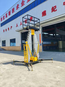 Estación DE TRABAJO aérea de doble mástil de elevación de aluminio con escalera engrosada - Product Image 5