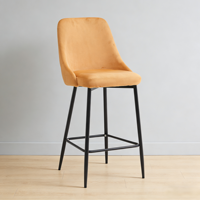 Tabouret de bar de luxe minimaliste italien haut de gamme, chaise de bar moderne simple à dossier haut, tabouret de bar de cuisine et salle à manger pour la maison