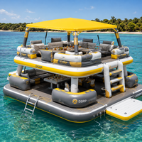 Divano Gonfiabile Doppio Strato in PVC Dspr WF per Piscina, Galleggiante Multiuso per Più Persone, Stile Isola, per Divertimento all'Aperto - Vendita all'Ingrosso