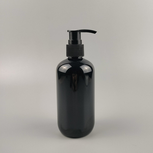 Bouteille de lotion PET ronde <span class=keywords><strong>Boson</strong></span> noir brillant de 8oz avec bouchon noir à rabat - Product Image 6