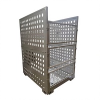 Chariot danois robuste et résistant à la corrosion pour serre, avec étagère réglable pour drainage de l'eau et base en acier perforé