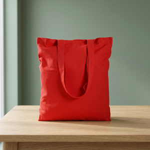 Bolsa de Lona Roja Mediana con Asa Superior, Bolsa de Compras para Uso Diario - Product Image 2