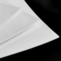 Service de vaisselle carré en porcelaine fine, motif personnalisé, assiettes et tasses de luxe en porcelaine, pour hôtels, restaurants, mariages, vente en gros