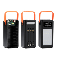 Lampe de camping 21*18650 Batterie à tête plate Banque de charge Manchon de soudage gratuit 22.5W Kit d'alimentation mobile à charge rapide