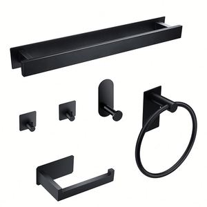 Ensemble de barres porte-serviettes modernes en acier inoxydable, accessoires de salle de bain, support pour serviettes de toilette, en acier inoxydable pour salle de bain - Product Image 1