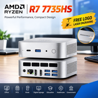 Nouveau mini PC de jeu AMD Ryzen 7 7735HS 16 Go 24 Go LPDDR5 4800 MHz M.2 NVMe PCIe3.0 SSD 16 Mo de cache intelligent L3 Triple affichage 4K WiFi6