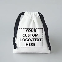 Sacs en lin personnalisables 13x18cm avec cordon de serrage, réutilisables, petits sacs de courses en toile de jute, sacs de rangement pour perruques, sacs cadeaux, sérigraphie