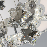 Luminaires de plafond en cristal LED pour salon OEM CE avec télécommande pour maison, hôtel, villa