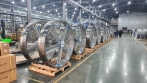 Ventilador Industrial Colgante <span class=keywords><strong>de</strong></span> Gran Tamaño con Aspas <span class=keywords><strong>de</strong></span> Aluminio y Conducto <span class=keywords><strong>de</strong></span> Aire <span class=keywords><strong>de</strong></span> Acero Inoxidable con Temperatura Centralizada - Product Image 6