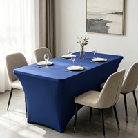 Housse de table plissée en tissu durable pour la décoration de fêtes, banquets et événements