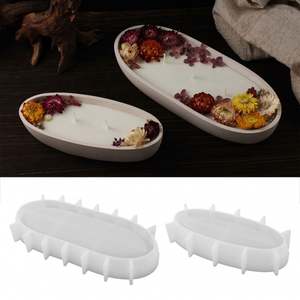 Moule en silicone pour pot de fleurs en béton, écologique, pour bricolage, bol de rangement en résine, plateau, pot à bougie, pot de fleurs, artisanat en ciment, forme personnalisée - Product Image 6