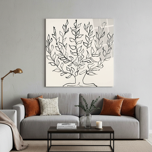 Modern Expressionism <b>Printed</b> <b>Canvas</b>: Bold <b>Abstract</b> Art for Home Decor,TEMPERED GLASS ART - Product Image 3