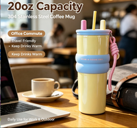 Mug à café 20oz en acier inoxydable 304, isolé sous vide, pour voyage et bureau, logo personnalisé, vente en gros