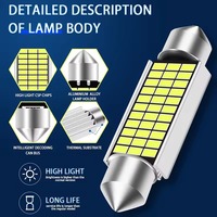 Led Festoon 41mm 39mm 36mm 31mm C5w Ampoule de lecture pour éclairage intérieur Lampe de plaque d'immatriculation Canbus Lampe de camping