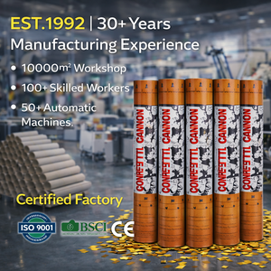 Individuelles Logo Konfettikanone <span class=keywords><strong>Party</strong></span>-Popper Biologisch Abbaubarer Papierkonfetti-Shooter für Hochzeit Geburtstag Event-Zubehör OEM - Product Image 1