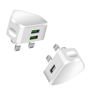 Usine en gros 3 broches UK Plug 5V 2.1A chargeur USB universel 10W adaptateur de voyage pour téléphone portable 2 X USB compatible pour <span class=keywords><strong>iPhone</strong></span> - Product Image 6