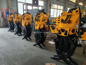 หัวคีบไฮดรอลิกสำหรับรถขุด หมุนได้ 360 องศา สำหรับจับหิน - Product Image 5