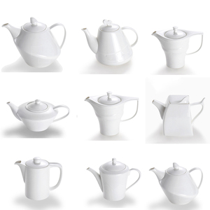 Tetera <span class=keywords><strong>de</strong></span> Porcelana con Tapa, Diseño Moderno y Minimalista, Color Blanco Puro, Apta para Lavavajillas, Reciclable y Ecológica, con Logotipo Personalizado - Product Image 1